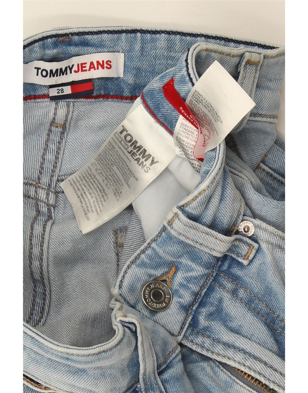 TOMMY HILFIGER Pantaloni scurți din denim pentru femei W28 bumbac albastru mediu