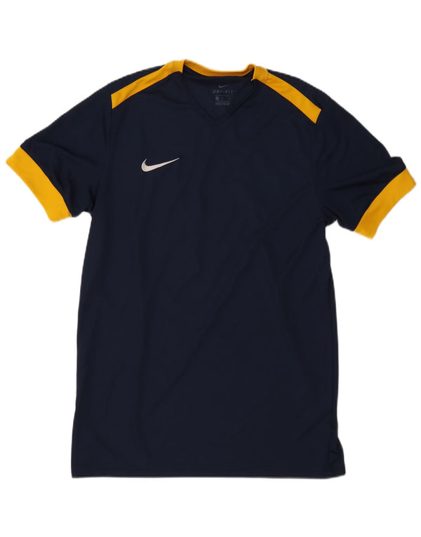 Tricou pentru bărbați Nike Dri Fit Top mare, albastru bleumarin, color block