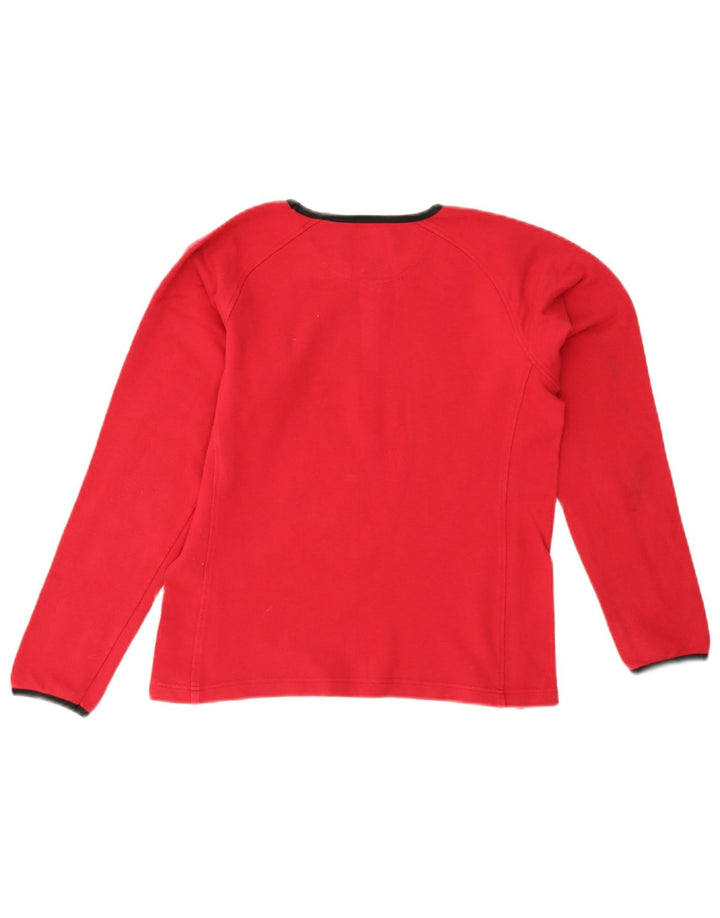 Top cu grafică Champion cu mânecă lungă pentru femei UK 12, bumbac roșu mediu