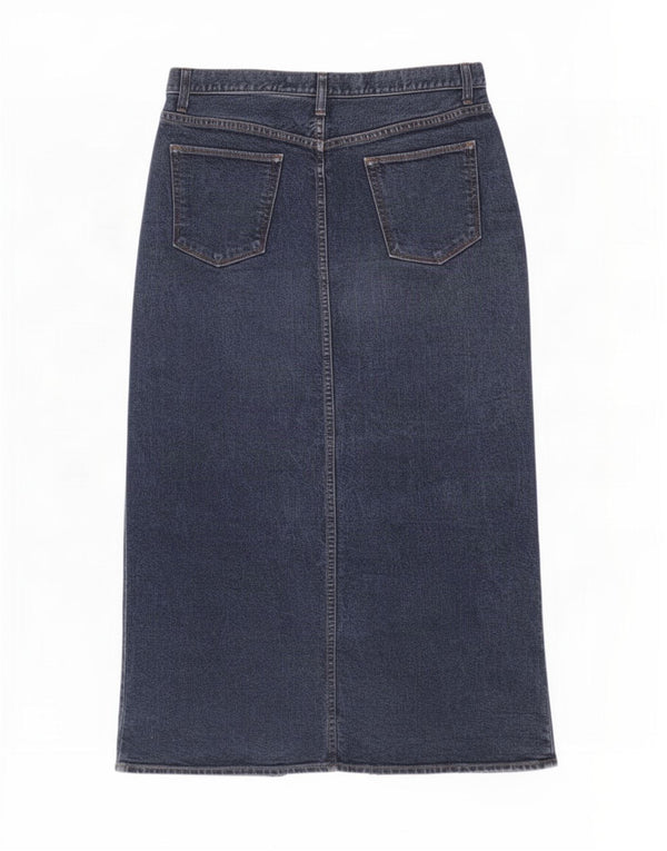 Fusta de blugi maxi pentru femei Gap US 12 Large W34 Bumbac bleumarin