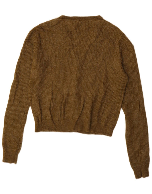 Pulover cardigan pentru femei Zara UK 16 mare Kaki Poliamidă