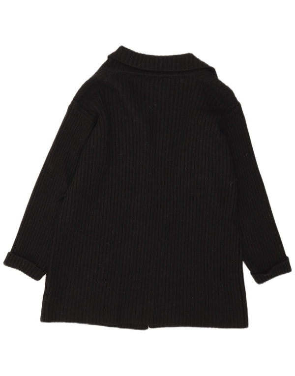 Pulover cardigan deschis supradimensionat pentru femei Marks & Spencer UK 10 Mic Negru