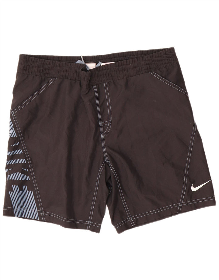 Pantaloni scurți sport grafic NIKE pentru bărbați, poliester mediu negru