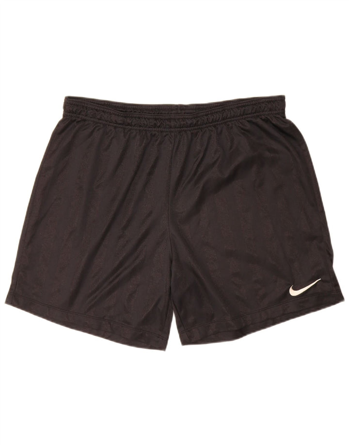 Pantaloni scurți sport Nike pentru bărbați, mari, negru, poliester cu dungi
