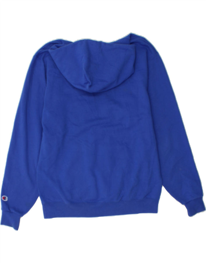 CHAMPION Mens SMU Mustangs Graphic Hoodie Jumper Medium Blue Polyester Vintage Champion and Second-Hand Champion from Messina Hembry 