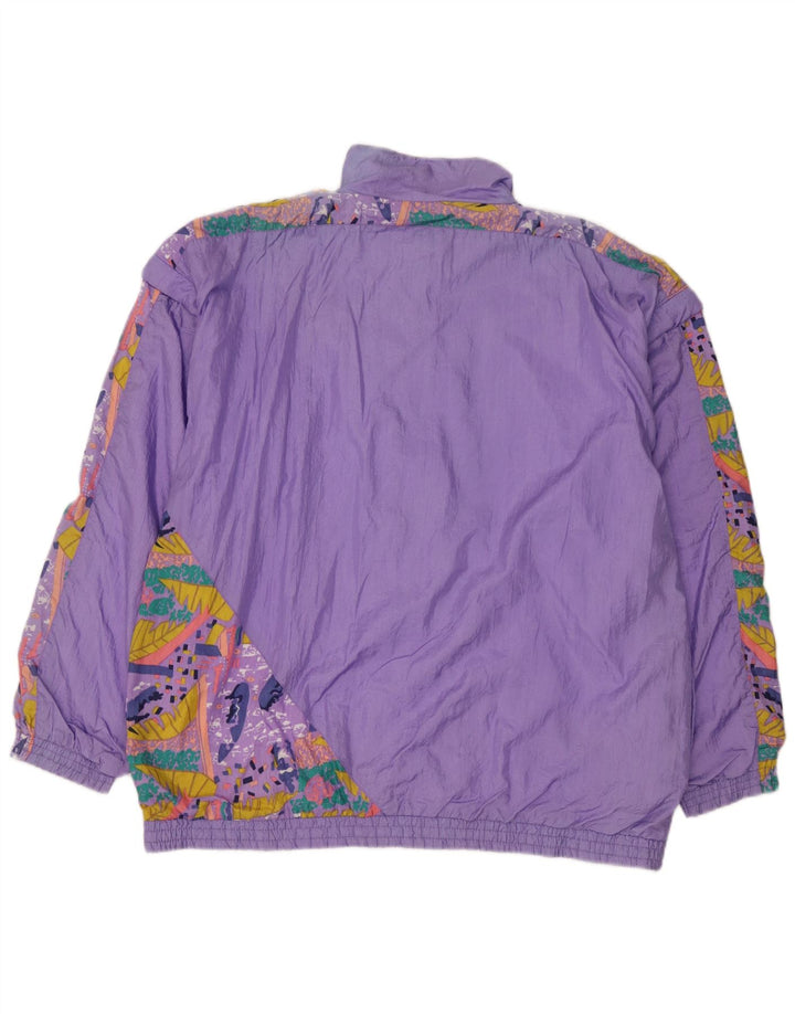 Orso Poeta Jachetă de trening cu model abstract pentru bărbați, XL, mov, poliamidă