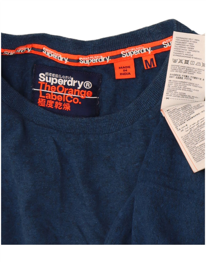 Top pentru bărbați Superdry cu mânecă lungă, mediu, bleumarin, bumbac