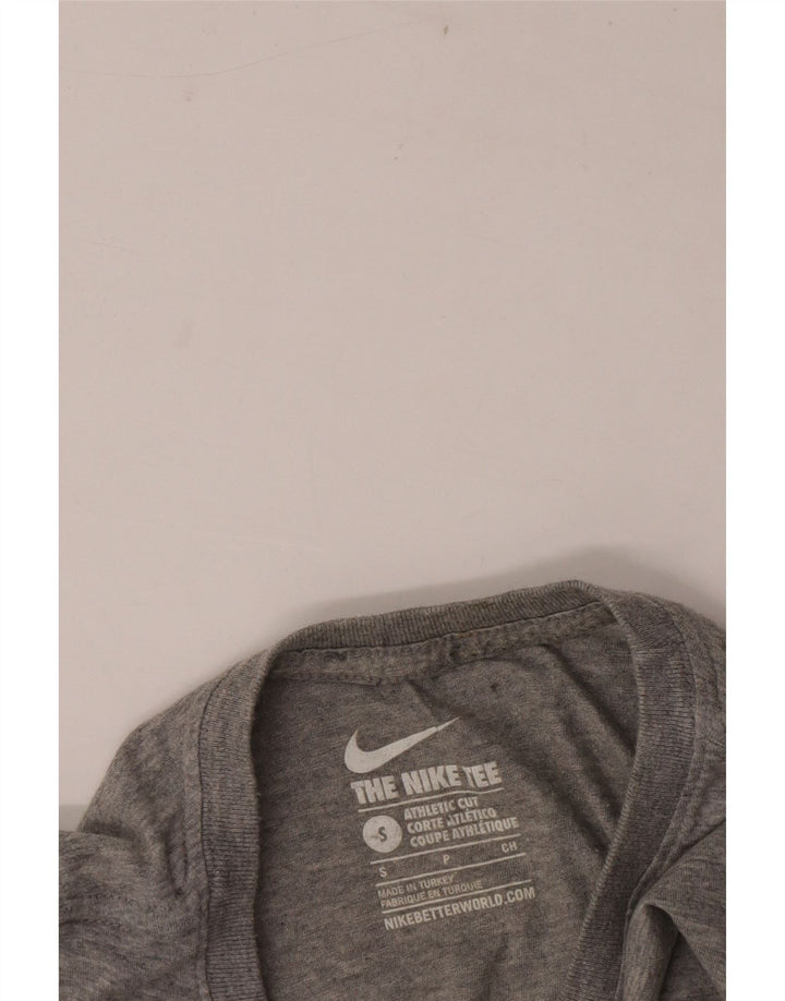 Tricou cu tăietură atletică Nike pentru bărbați Top mic, gri, pete