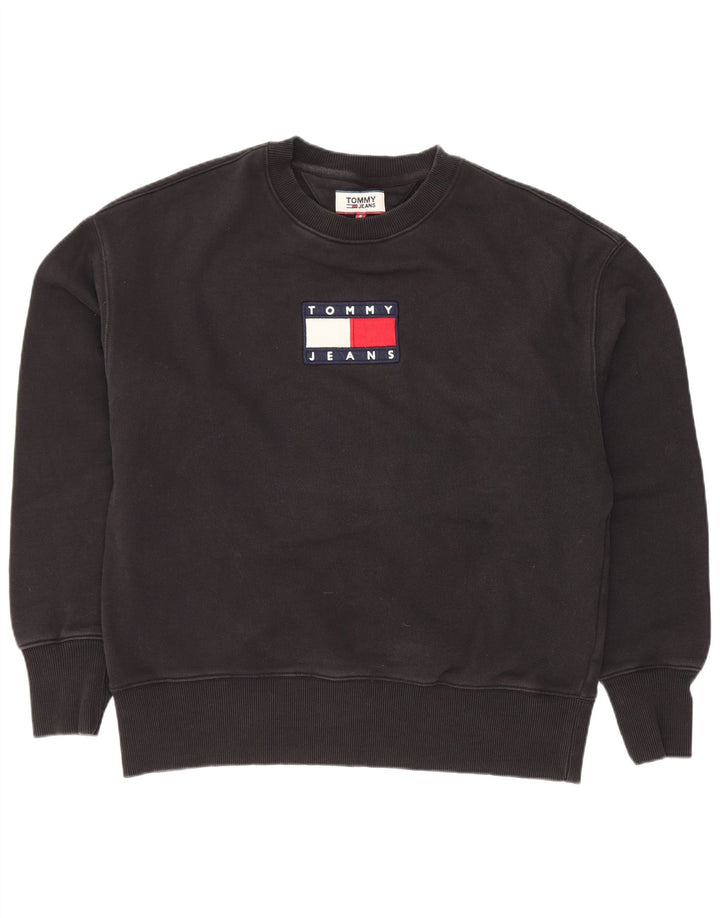 Hanorac grafic pentru bărbați Tommy Hilfiger Pulover mic, negru, bumbac