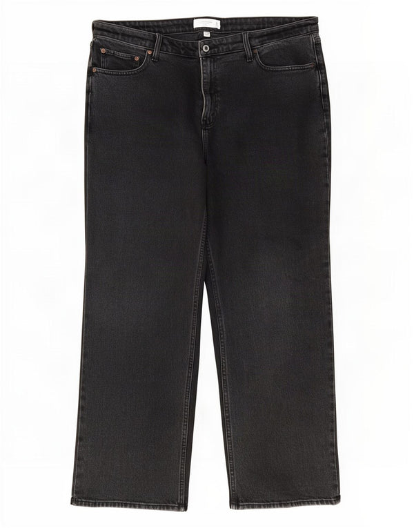 Blugi Abercrombie & Fitch Curve drepte pentru femei UK 16 Large W33 L28 Gri