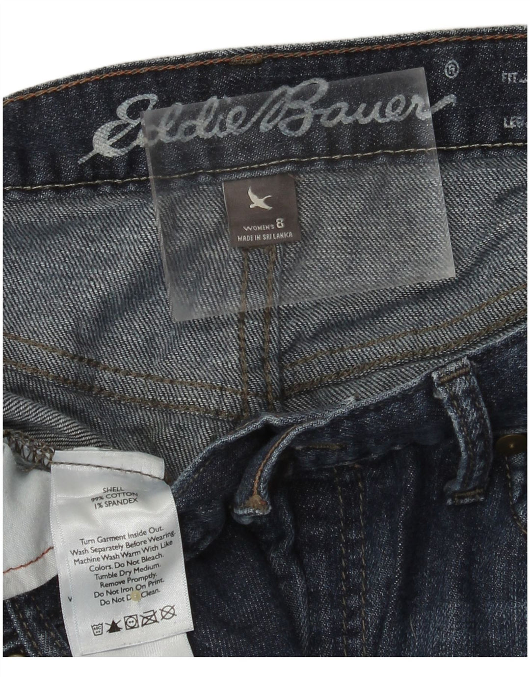 EDDIE BAUER Blugi subțiri Boyfriend pentru femei US 8 Medium W32 L30 Bleumarin