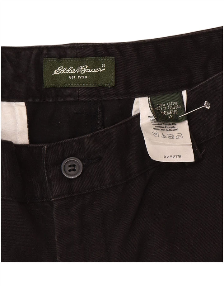 Pantaloni scurti chino pentru femei Eddie Bauer US 12 Large W32 Bumbac negru