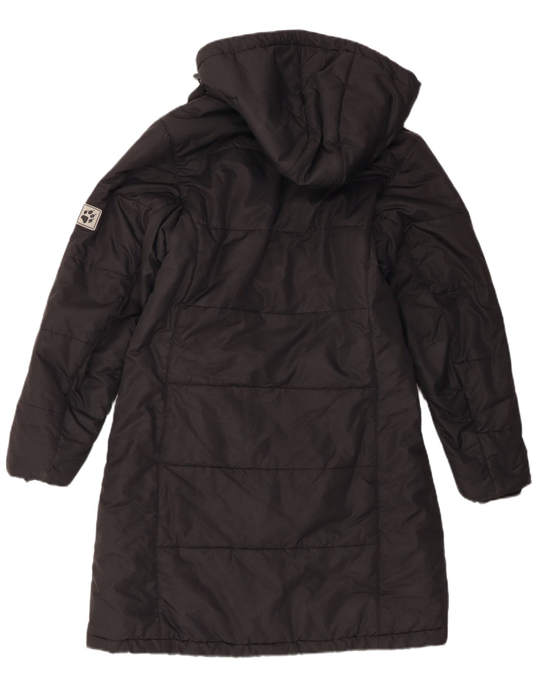 Jack Wolfskin Jachetă căptușită cu glugă pentru femei UK 10 Poliester negru mic