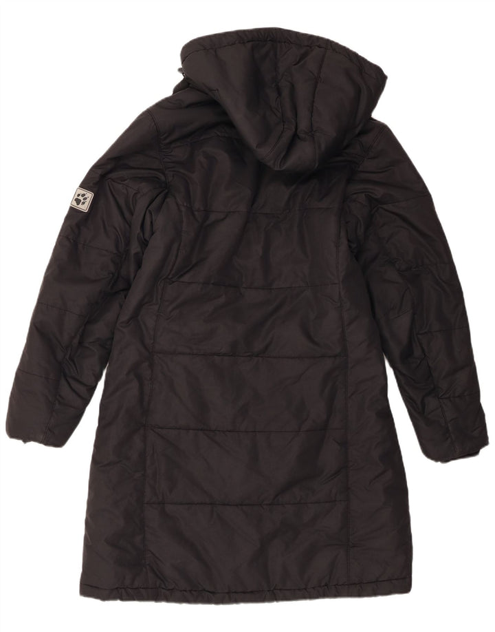 Jack Wolfskin Jachetă căptușită cu glugă pentru femei UK 10 Poliester negru mic