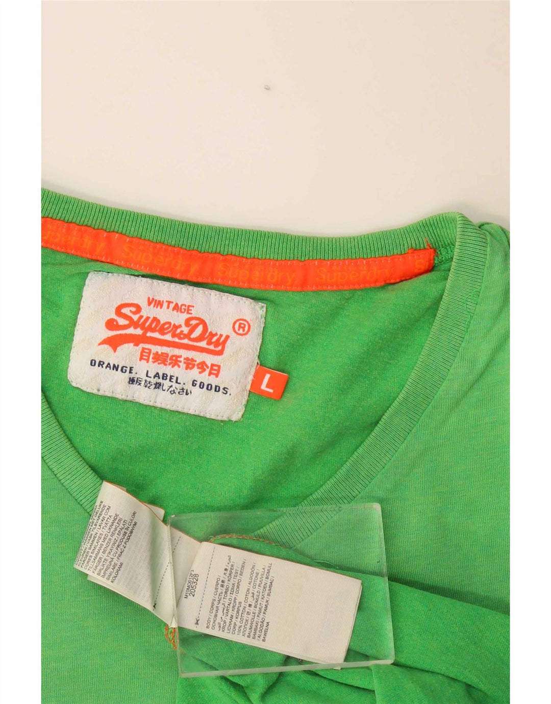 Tricou Superdry pentru bărbați Top mare din bumbac verde