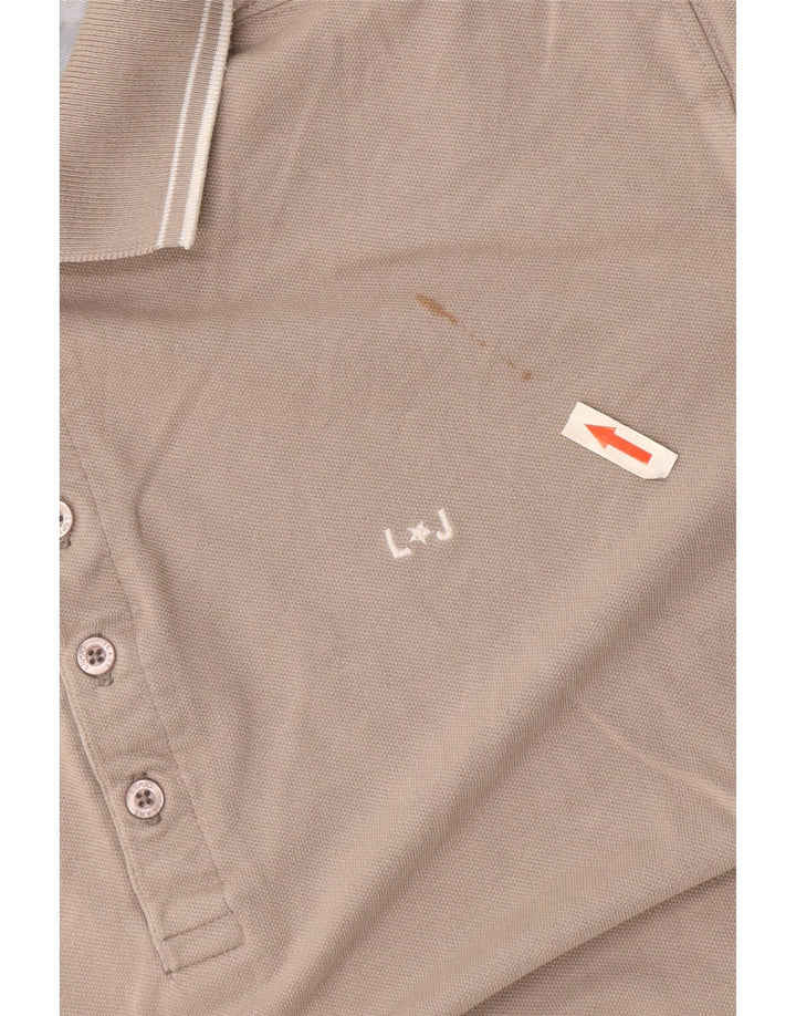 Tricou polo pentru bărbați Liu Jo bumbac gri mediu
