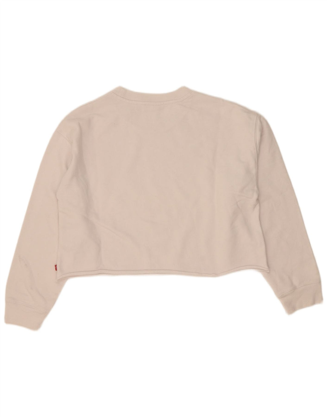 Pulover de hanorac oversized Crop Graphic pentru femei Levi's UK 10 Small White