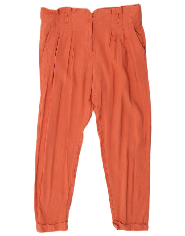 Topshop Pantaloni tăiați pentru femei UK 12 Medium W30 L25 Portocaliu
