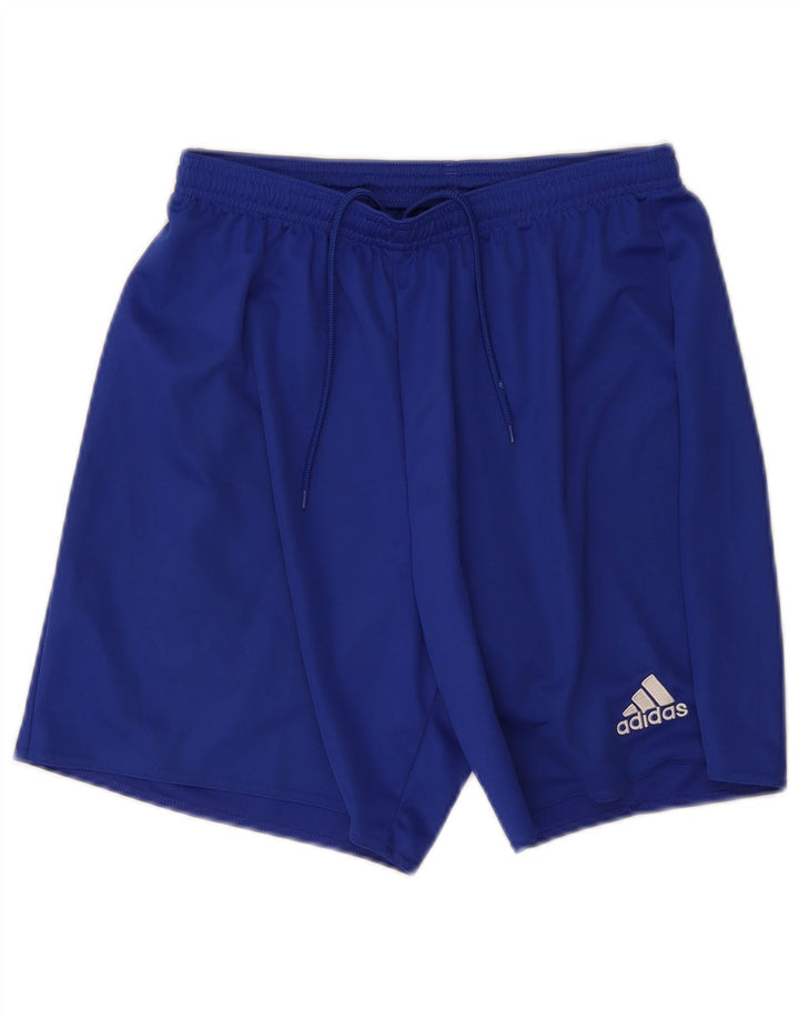 Pantaloni scurți sport pentru bărbați Adidas Climalite, poliester albastru mediu