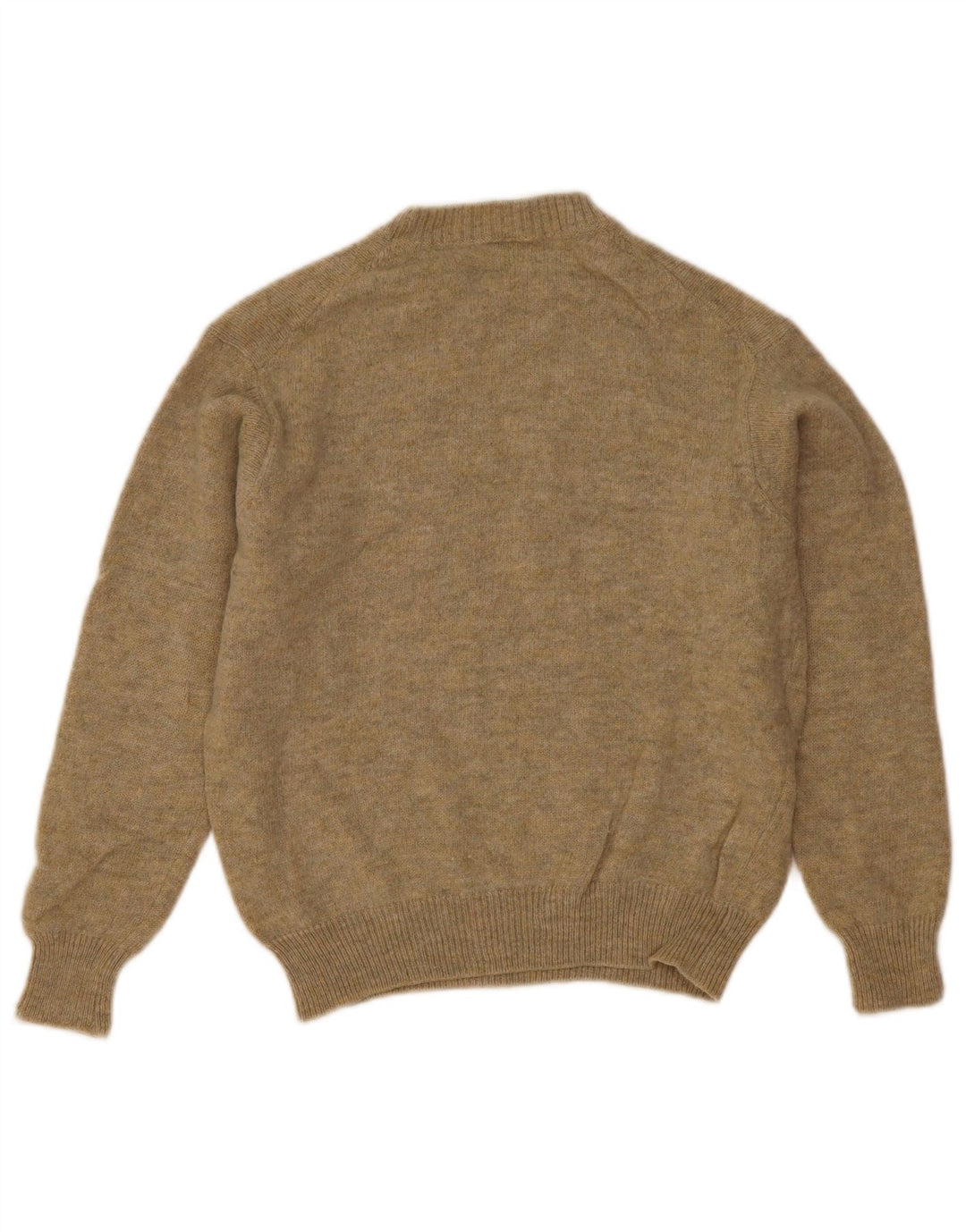 Pulover Benetton pentru femei cu decolteu triplu UK 14 Medium Khaki Lână