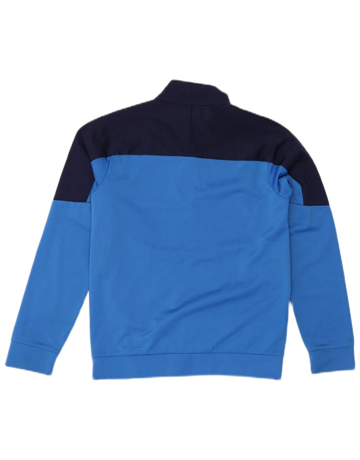 PUMA Boys Graphic Tracksuit Top Jacket 11-12 Years Blue Colourblock