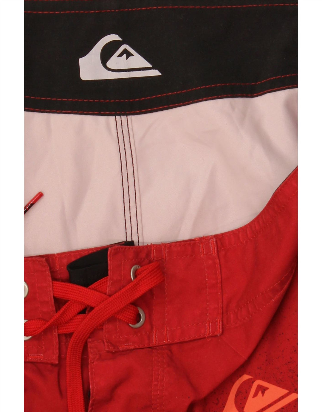 Pantaloni scurți de înot grafic Quiksilver pentru bărbați, cu dungi roșii medii