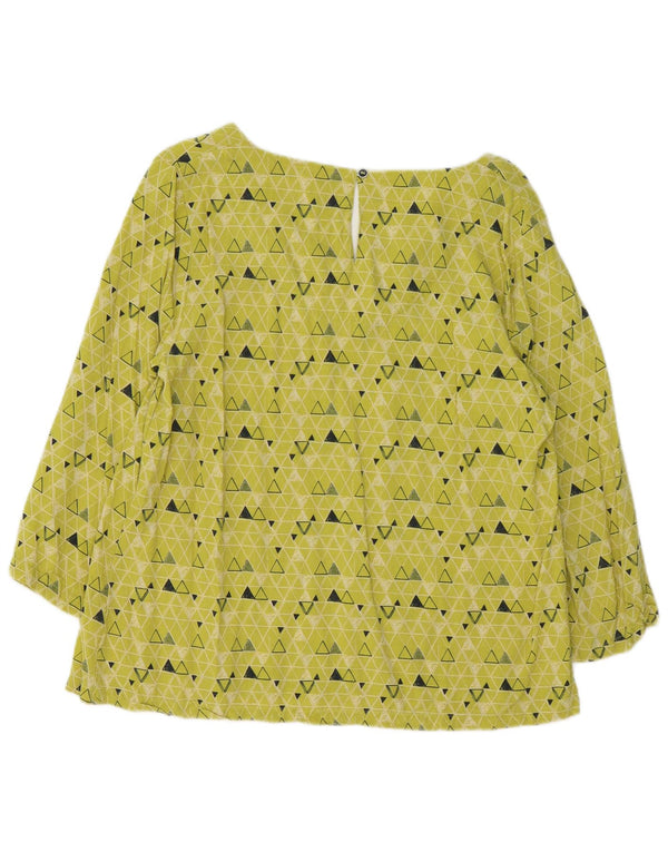 Bluză pentru femei White Stuff, cu mâneci 3/4, UK 12 Medium Green Geometric