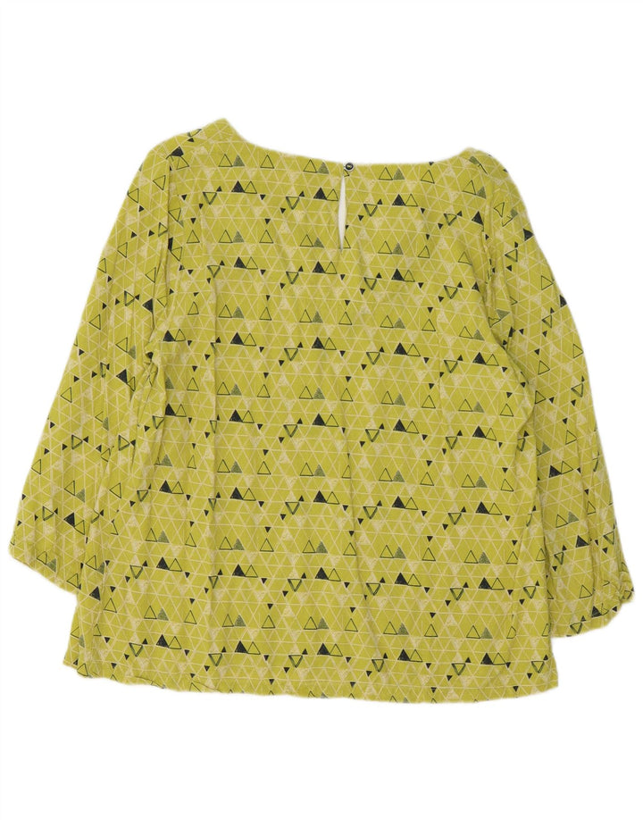 Bluză pentru femei White Stuff, cu mâneci 3/4, UK 12 Medium Green Geometric