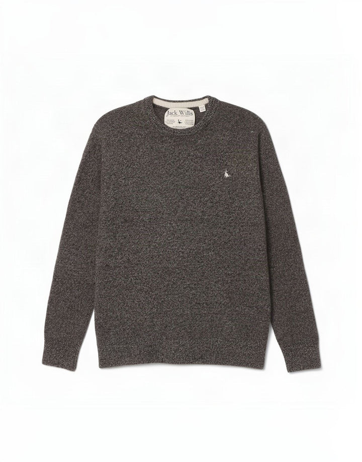 Pulover Jack Wills pentru femei cu decolteu triplu UK 12 Medium Gri Pete