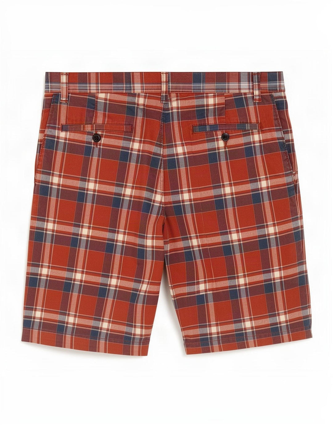 Pantaloni scurți chino Dockers pentru bărbați W34, bumbac cu carouri roșii mari