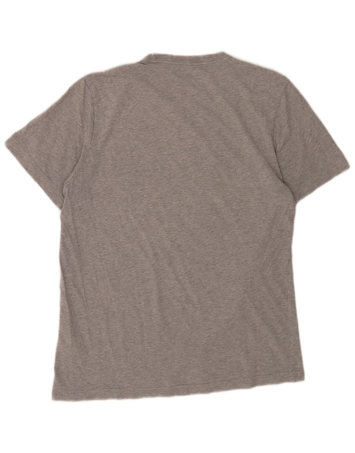 Tricou grafic pentru bărbați Adidas Top, bumbac, gri mediu