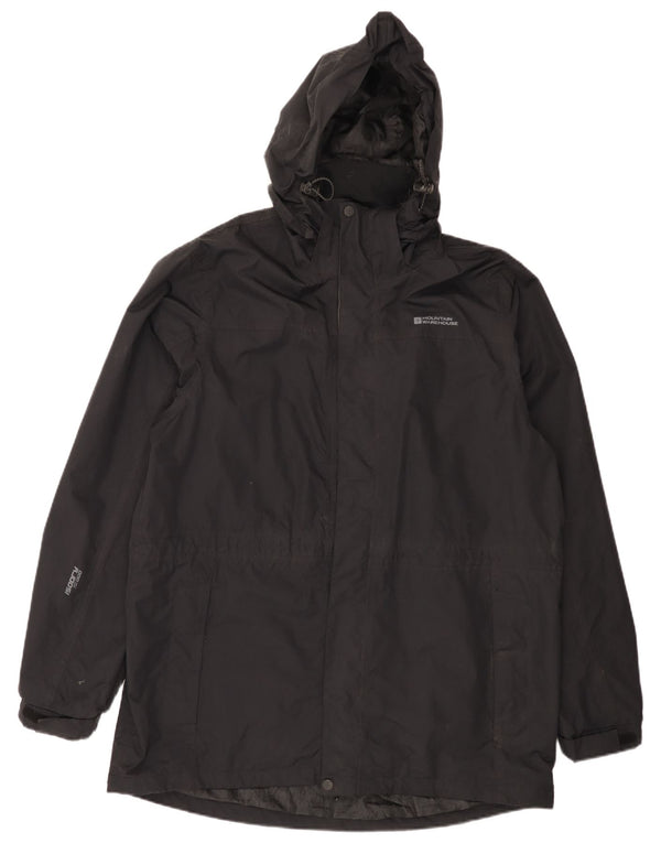 Pelenă de ploaie cu glugă pentru bărbați Mountain Warehouse UK 40, mare, negru, nailon