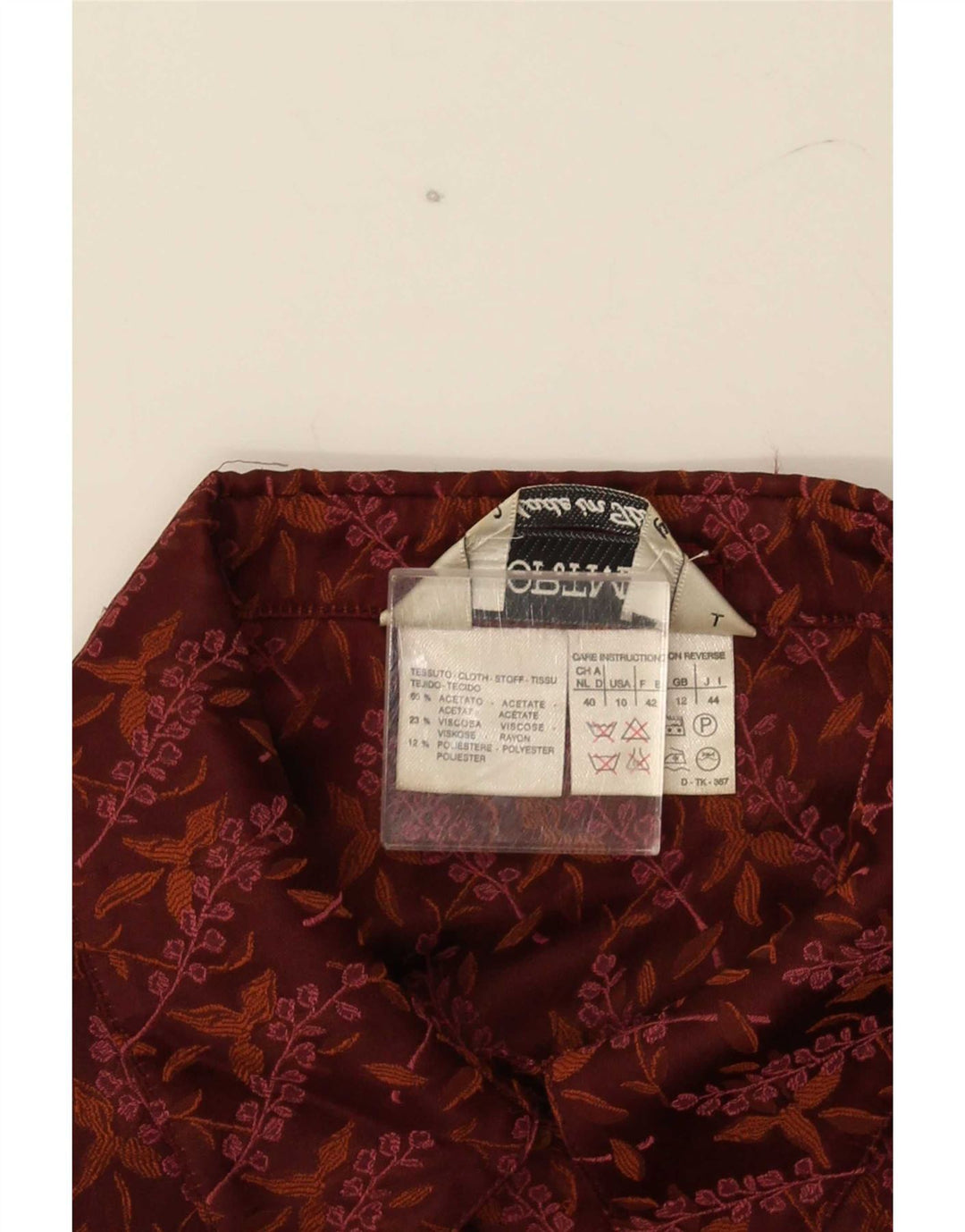 Jachetă cu mânecă scurtă Sportmax pentru femei UK 12 Maro mediu Floral