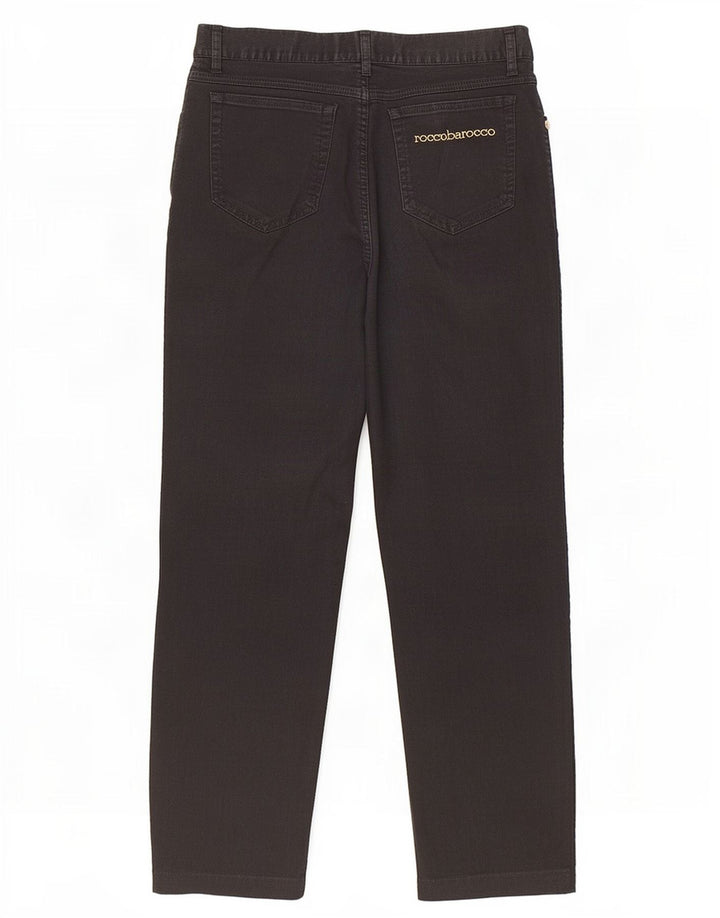 Pantaloni cropped Roccobarocco pentru femei W38 L25 negri