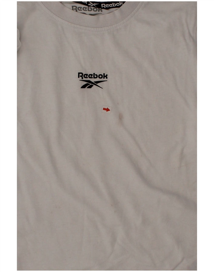 Tricou grafic Reebok pentru baieti Top 6-7 ani bumbac alb