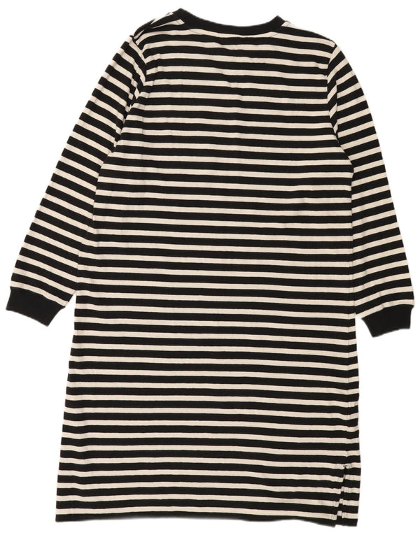 Rochie pulover pentru femei Marks & Spencer UK 14 mare bumbac cu dungi negre
