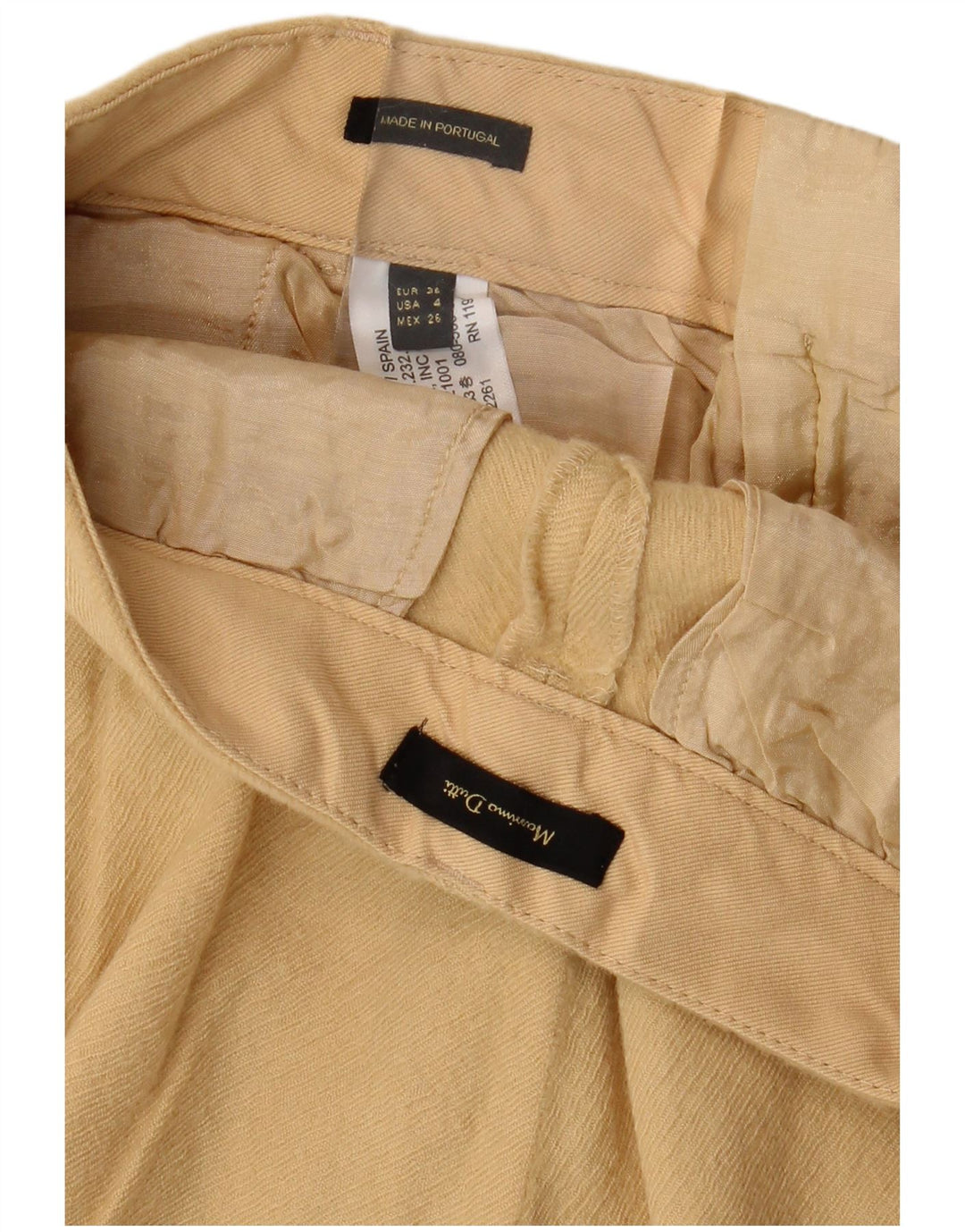 MASSIMO DUTTI Pantaloni chino drepți pentru femei EU 36 XS W26 L26 bej lână