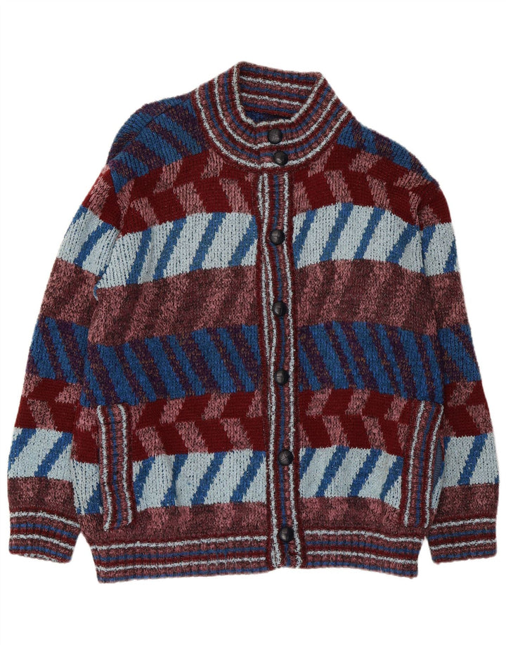 Cardigan Vintage pentru bărbați, mare, multicolor, geometric