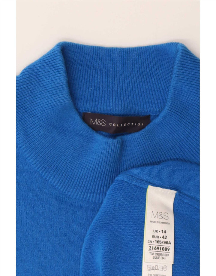 Pulover cu gât țestoasă pentru femei Marks & Spencer UK 14 Medium Blue