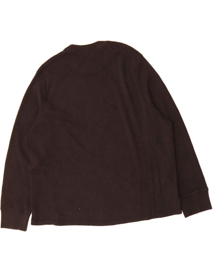 IZOD Mens Top Long Sleeve 2XL Black Vintage Izod and Second-Hand Izod from Messina Hembry 