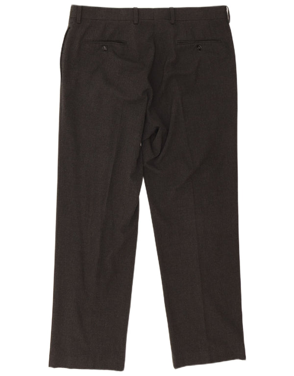 Pantaloni de costum drepți Calvin Klein pentru bărbați L34 L29 poliester gri