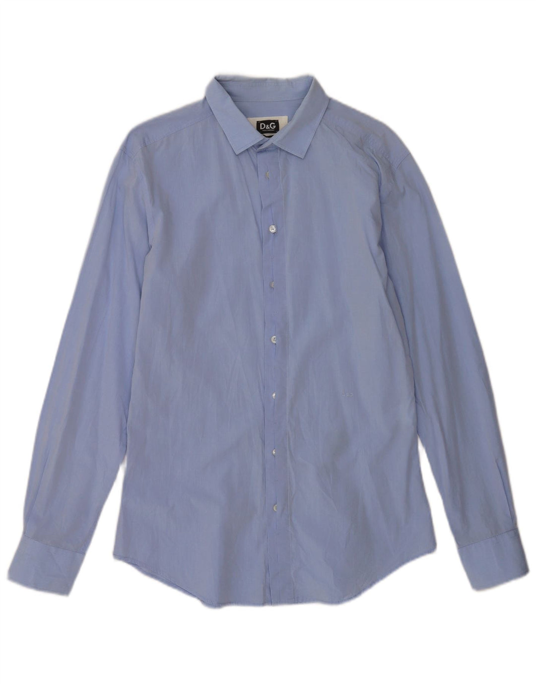 Cămașă pentru bărbați Dolce & Gabbana Slim Fit IT 50 Bumbac albastru mediu