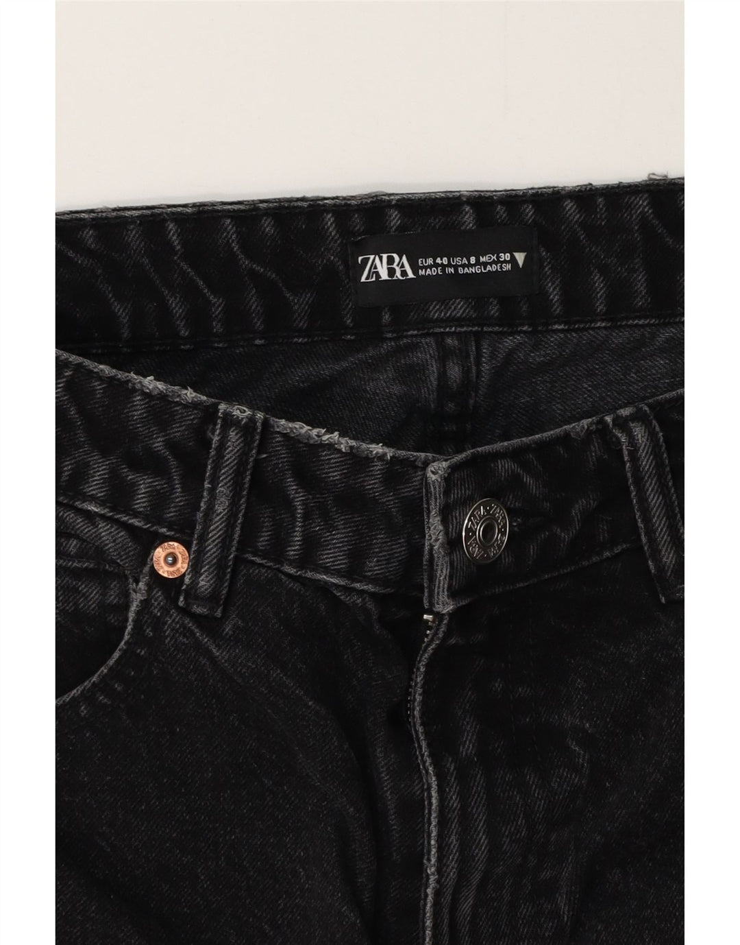 Blugi conici pentru femei Zara EU 40 Medium W30 L27 Negri