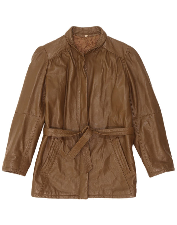 Geacă de piele vintage pentru femei IT 42 Medium Khaki