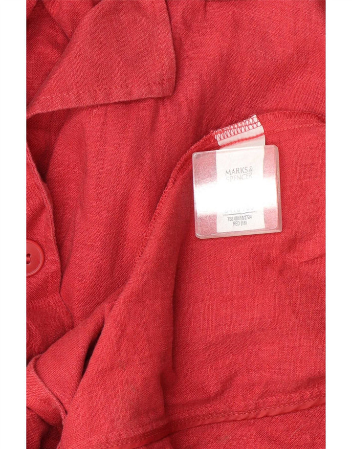 Jachetă pentru femei Marks & Spencer, cu 3 nasturi, UK 16, mare, roșu
