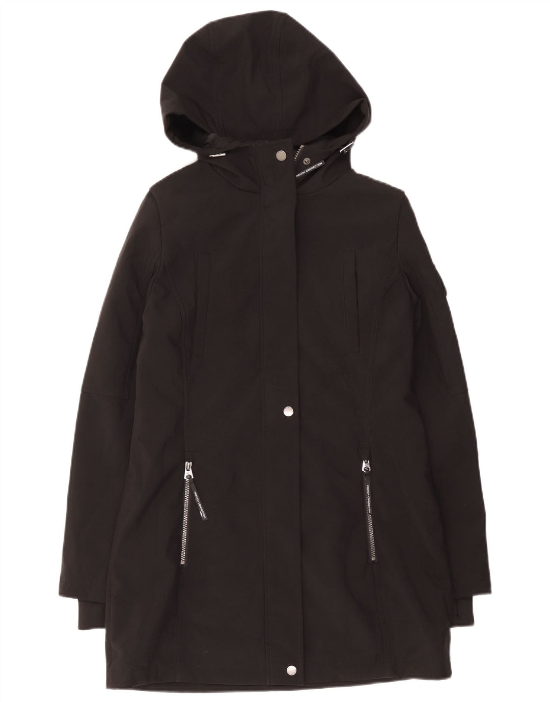 Jachetă parka cu glugă French Connection pentru femei UK 10 Small Black
