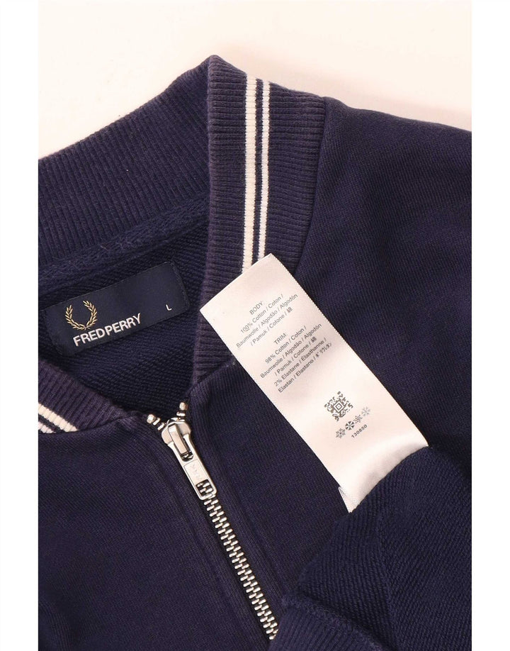 Fred Perry Trening pentru bărbați Jachetă mare, albastru bleumarin, bumbac