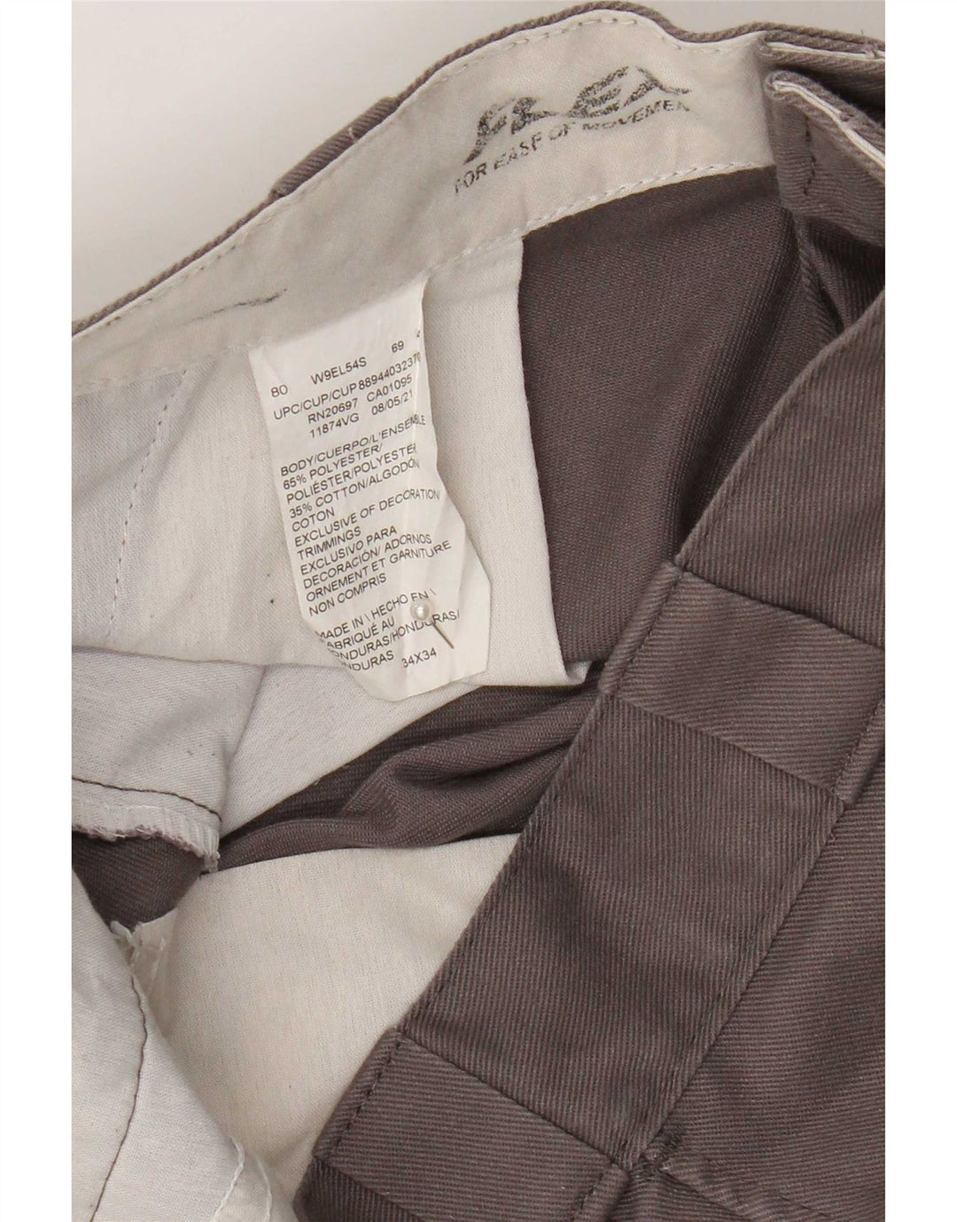 Pantaloni chino drepți pentru bărbați Dickies L34 L34 Poliester gri
