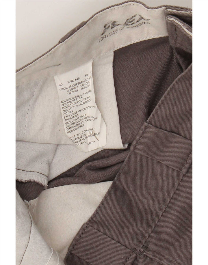 Pantaloni chino drepți pentru bărbați Dickies L34 L34 Poliester gri
