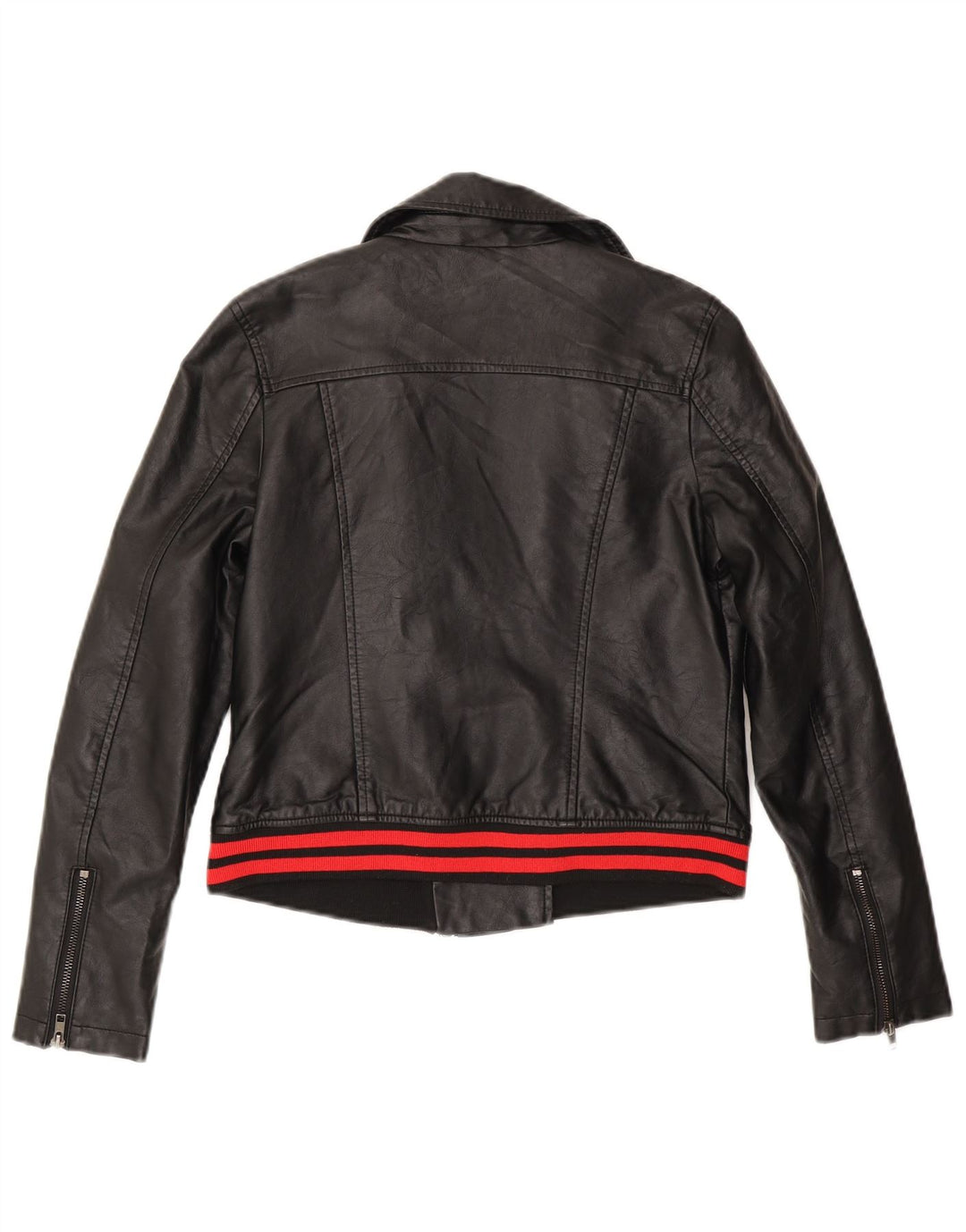 Jachetă motociclist din piele artificială pentru femei Von Dutch UK 10 Poliuretan negru mic